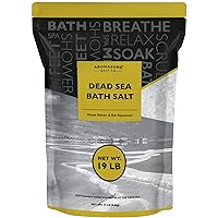 Dead Sea Salt - Spa Bath Salt - 19 Lbs Fine Grain Large Bulk Resealable Pack - 100% Pure & Natural - Used for Body wash Scrub - Soak for Women & Men for Skin Issues and to Relax Tired Muscles