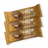 Missy J's Organic Peanut Butter Carob Cups .9 Oz 3 Pack Made with Coconut Sugar Vegan, Gluten and Caffeine Free Healthy Substitute for Chocolate, Perfect for Snacks and Treats