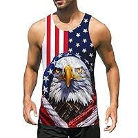 Idgreatim Mens Breathable Tank Tops Novelty 3D Graphic Gym Workout Sleeveless T-Shirt Tees S-XXL