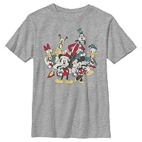 Disney Mickey and Friends Christmas Vintage Group Shot Boys T-Shirt