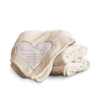 Pavilion Gift Company 19502 Comfort Love You Mom Thick Warm 320 GSM Royal Plush Throw Blanket 60