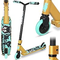 Non-Slip Lightweight Aluminum Material with Adjustable Brake Storesol Freestyle Stunt Push Scooter with ABEC 7 Bearing Y-Bar 360 Spin for 8 Kids and Teens 