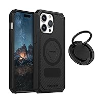 Rokform - iPhone 15 Pro Max Rugged Case + MagSafe Compatible Sport Ring Stand & Grip