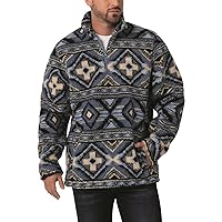 Wrangler Mens Long Sleeve Fleece Quarter Zip Pullover