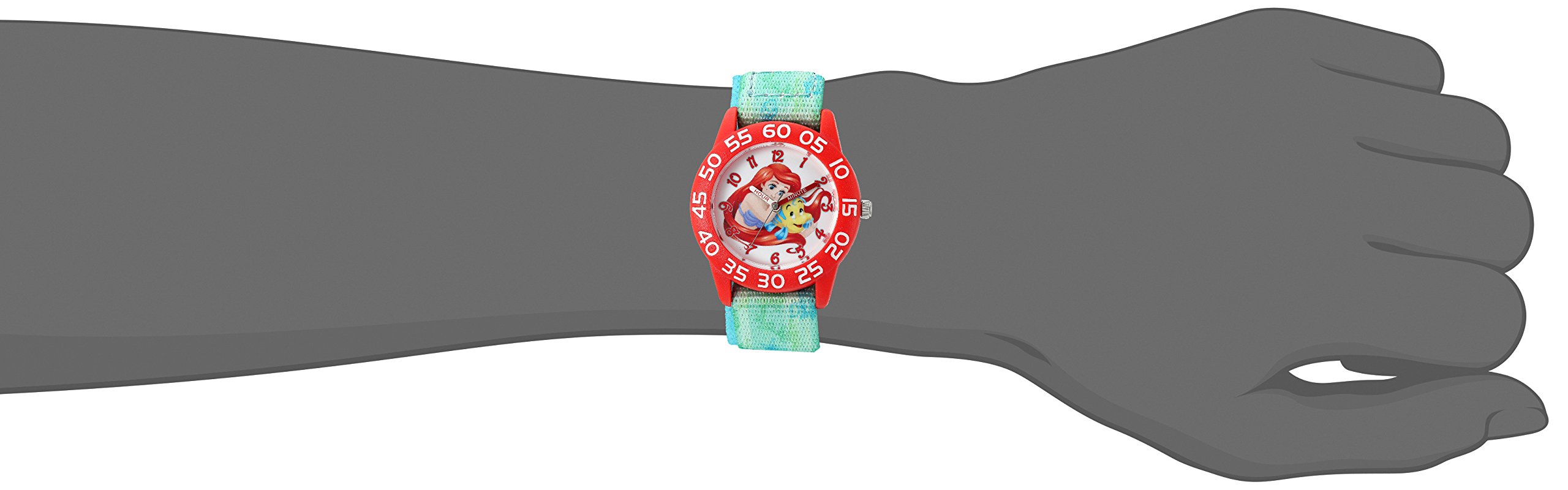 Disney Princess Kids' Plastic Time Teacher Analog Quartz Nylon Strap Watch