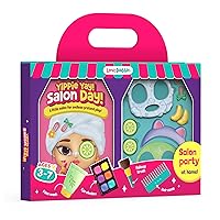 Pretend Play Cosmetic & Makeup Kit | Yippie Yay! Salon Day Girl Makeup Toys | Birthday Gift for Girls & Kids | for Ages 3 4 5 6 7 | 18 Pieces Girl Makeup Toys | Cosmetic Kit for Girls