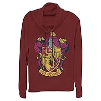Harry Potter Goblet of Fire Gryffindor House Crest Women's Cowl Neck Long Sleeve Knit Top