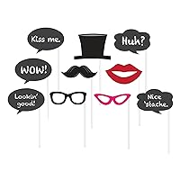 10 Assorted Photo Booth Props, Chalkboard Party
