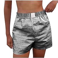 Women Y2K Pajamas Shorts 2024 Boxers Elastic Waist Cute Pj Bottoms Summer Plaid Straight Leg Lounge Comfy Short