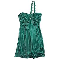 Morgan & Co Womens Strap Lined Formal One Shoulder Dress, Green, Small