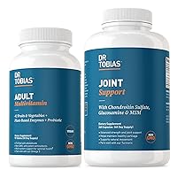 Dr. Tobias Adult Multivitamin & Joint Support for Men & Women, Support Energy, Immune, Joint Health Function & Flexibility, 42 Fruits & Vegetables Plus Probiotics & Glucosamine