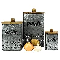 Root Vegetable Storage Set for Potatoes, Onions, and Garlic