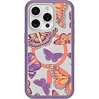 OtterBox iPhone 15 Pro (Only) Symmetry Series Clear Case - Butterfly Flutter (Purple), Snaps to MagSafe, Ultra-Sleek, Raised Edges Protect Camera & Screen