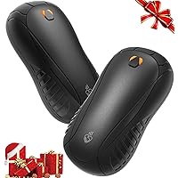 2 Pack Hand Warmers Rechargeable 5200mAh Electric Portable Hand Warmers 2 in 1 FANDLISS Electric Portable Pocket Heater with 12Hrs & 3 Level Warmth Gift for Christmas, Outdoor, Women Men Gift