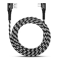 10ft USB C Right Angle Cable, Fast Charger 90 Degree Type C Cord Compatible with Samsung Galaxy S24 S23 S22 S21, A23 A32 A42 A53 A54 A71, Note 20 10, Motorola One 5G Ace, Google Pixel 8 7A 7 Pro