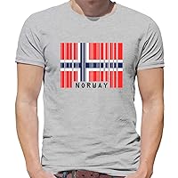 Norway Barcode Style Flag - Mens Premium Cotton T-Shirt