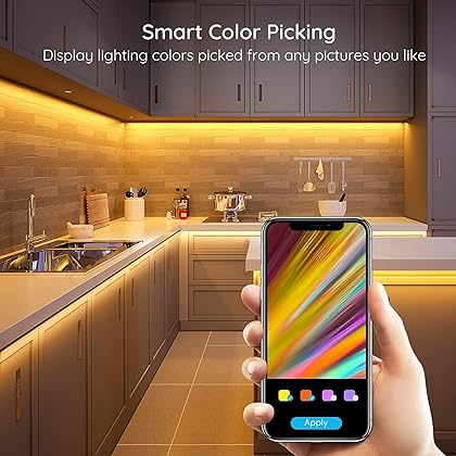 Govee 65.6ft Alexa LED Strip Lights, Smart WiFi RGB Rope Light Works with Alexa Google Assistant, Remote App Control Lighting Kit, Music Sync Color Changing Lights for Bedroom, Living Room, Kitchen