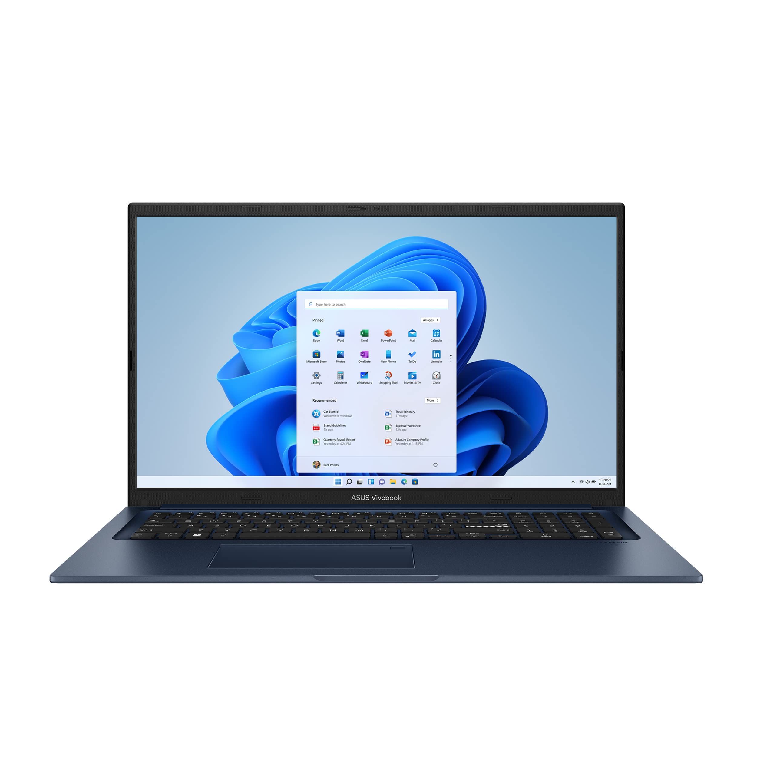 ASUS Vivobook 17 Laptop, 17.3” HD+ Display, Intel Core PENTIUM 8505 CPU, Intel UHD Graphics, 8GB RAM, 256GB SSD, Windows 11 Home, Quiet Blue, F1704ZA-DS24