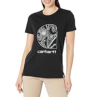 Carhartt Relaxed Fit Lightweight Short Sleeve Floral C Graphic T-Shirt Black MD