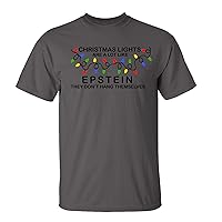 Funny Christmas Lights are A Lot Like Epstein Short Sleeve T-Shirt-Charcoal-XL