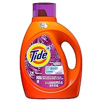 Tide Plus Febreze Freshness HE Turbo Clean Liquid Laundry Detergent, Spring & Renewal Scent, 105 fl oz, 74 loads