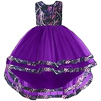 Tutu Tulle and Camo Flower Girl Dresses Wedding Pageant Prom Gowns High Low