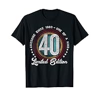 Vintage 1983 40 Year Old Gifts Limited Edition 40th Birthday T-Shirt