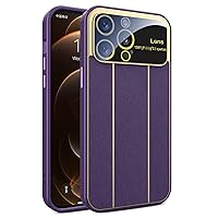 ONNAT-Slim TPU Case for iPhone 13Pro Max/13 Pro/13 mini/13 Full Camera Protection Phone Cover Luxury Business Case Independent Button (Purple,13ProMax)