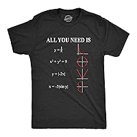 Mens All You Need is Love Equation Tshirt Funny Nerdy Math Tee