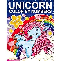 Unicorn Color By Numbers: Coloring Book for Kids Ages 4-8