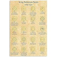 JIUFOTK King Solomon Seals Metal Signs Solomon'S Guide Knowledge Retro Poster Home Decor Club Room Wall Decoration Printing Plaque 12x18 Inches