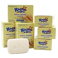 Ricitos de Oro Oat Bar Soap Hypoallergenic Bar Soap with Oat Assists in Moisturizing Baby's Skin Delicate Skin, 6-Pack, 6 Bar Soaps.