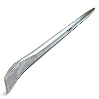Groz 18-inch Aligning Pry Bar | Heavy Duty | Round Section | Zinc Plated | #33170