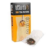 Loose Leaf Tea Filters | Disposable Tea Infuser, 100% Natural Unbleached Paper, Steeps Hot Tea, Iced Tea & Coffee, Easy Fill Single Serve Filter for One Cup - 100 Count Empty Tea Bags