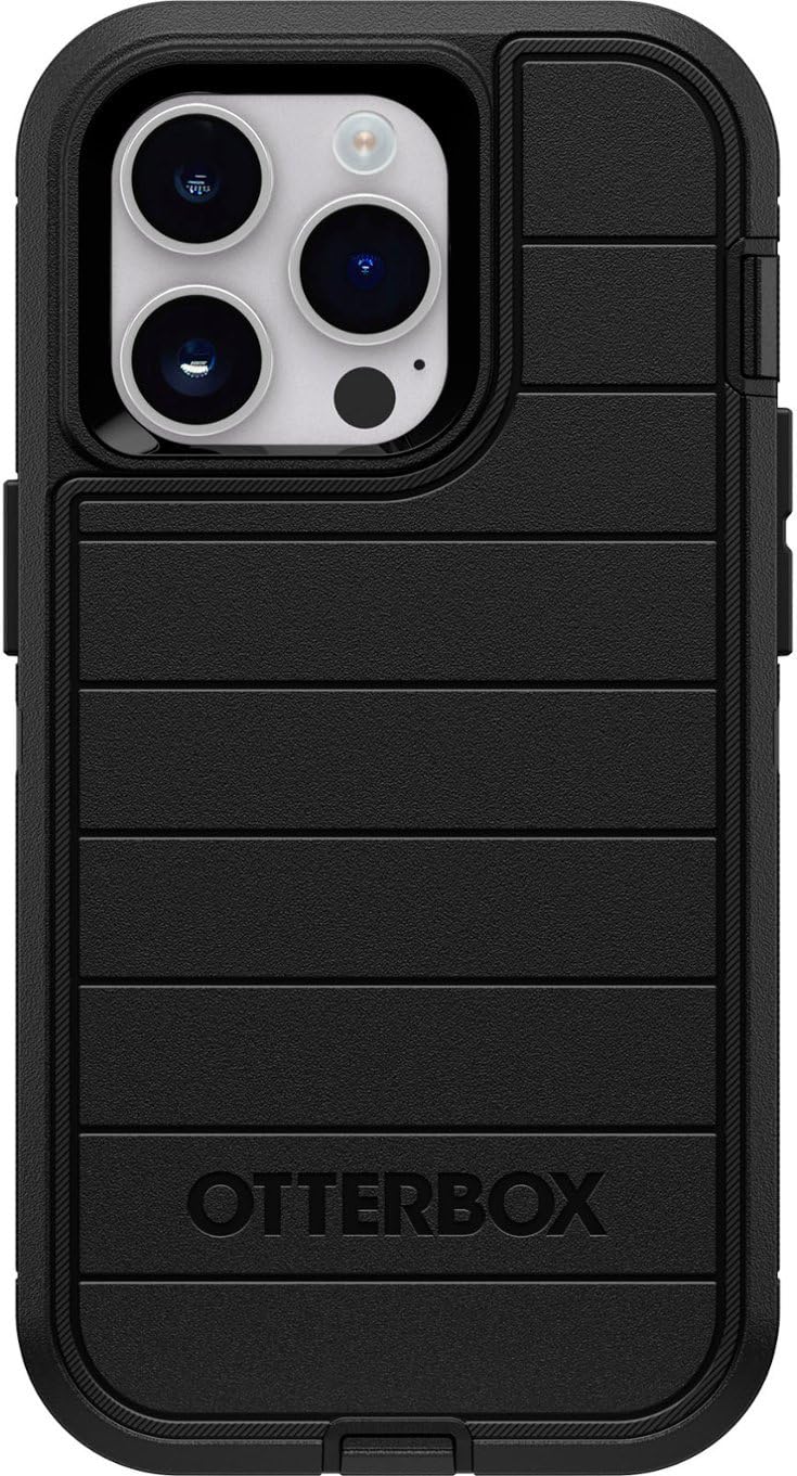 OtterBox Defender Series Screenless Edition Case for iPhone 14 Pro (Only) - Case Only - Microbial Defense Protection - Non-Retail Packaging - (Black)