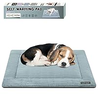 furrybaby Dog Crate Mat, Kennel Pad Cat Self Heating Pads with Removable Cover, Non Electric and Anti Slip Protection, Self Warming Bed for Indoor Puppy Kitty Dogs Cats