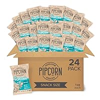 Mini Heirloom Popcorn by Pipcorn - Sea Salt,1oz 24pk - Healthy Snacks, Gluten Free Snacks, Snack Packs, Heirloom Corn, Salty Snacks