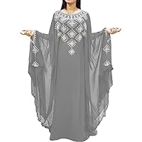 Moroccan Kaftan Dress for Women with Beaded Work Dubai Abaya Caftan African Dress