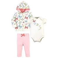 Touched by Nature unisex-baby Organic Cotton Hoodie, Bodysuit Or Tee Top, and Pant