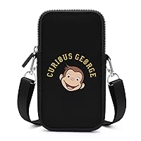Curious George Smartphone Pouch, Women's Shoulder Bag, Mobile Case, Shoulder Bag, Crossbody Bag, Portable Pouch, Lightweight, Large Capacity, Shoulder Bag, Smartphone Pouch, Backpack