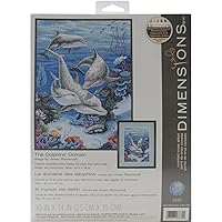 DIMENSIONS Needlecrafts Counted Cross Stitch, The Dolphins Domain , Blue