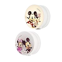 Disney Mickey and Minnie Night Light 2 Pack, Dusk to Dawn Light Sensor, Mickey Mouse, Kids Night Light, Great for Bedroom, Nursery, Playroom, Bathroom, 76699