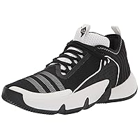 adidas Unisex Trae Unlimited Basketball Shoe, Black/White/Lucid Blue, 4.5 US Men
