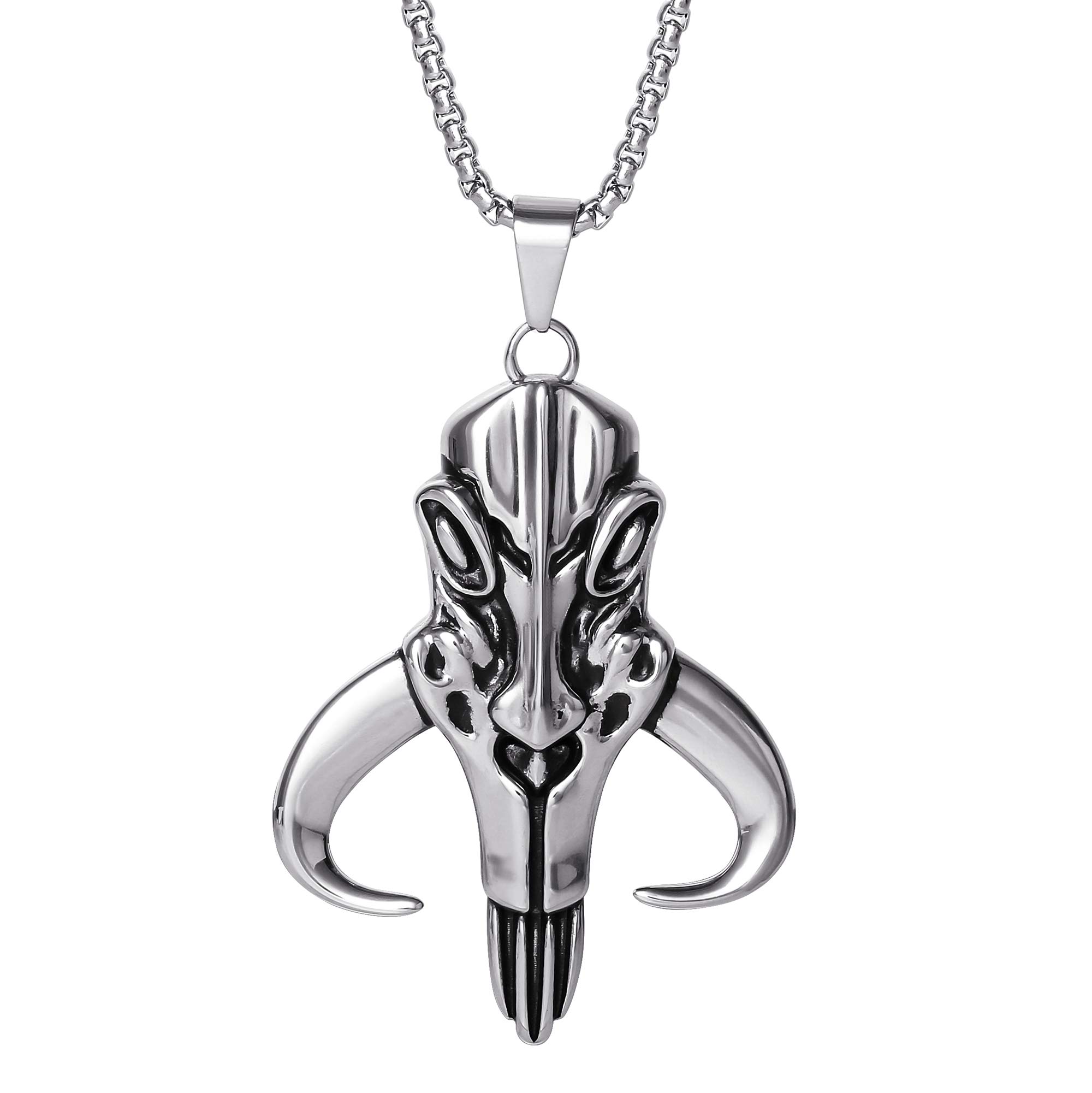 Star Wars Stainless Steel Necklaces for Men, Character Pendant Designs, 22