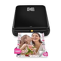 KODAK Step Wireless Mobile Photo Mini Color Printer (Black) Compatible w/ iOS & Android, NFC & Bluetooth Devices, Black, 2x3