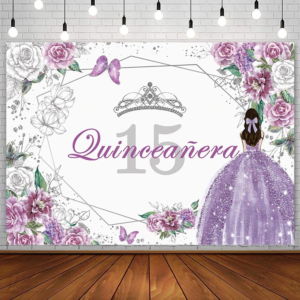Mua Sendy 7x5ft Quinceanera 15th Birthday Backdrop for Sweet Girl ...