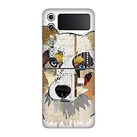 Head Case Designs Officially Licensed Michel Keck Australian Shepherd Dogs 3 Vinyl Sticker Skin Decal Cover Compatible with Samsung Galaxy Z Flip4