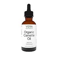 ORGANIC CAMELLIA OIL 100% Pure & Natural, Unrefined, Cold-Pressed For Face, Dry Skin, Nails, Lips, Body & Hair - Reduce Hair Breakage