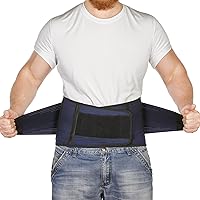 AVESTON Back Support Lower Back Brace for Back Pain Relief - Thin Breathable Rigid 6 ribs Adjustable Lumbar Belt for Men/Women - Keeps Your Spine Straight – XLarge for Circumference 46-52