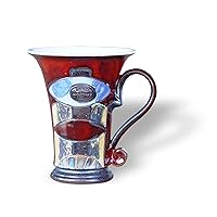 Red Wheel Thrown Ceramic Coffee or Tea Mug